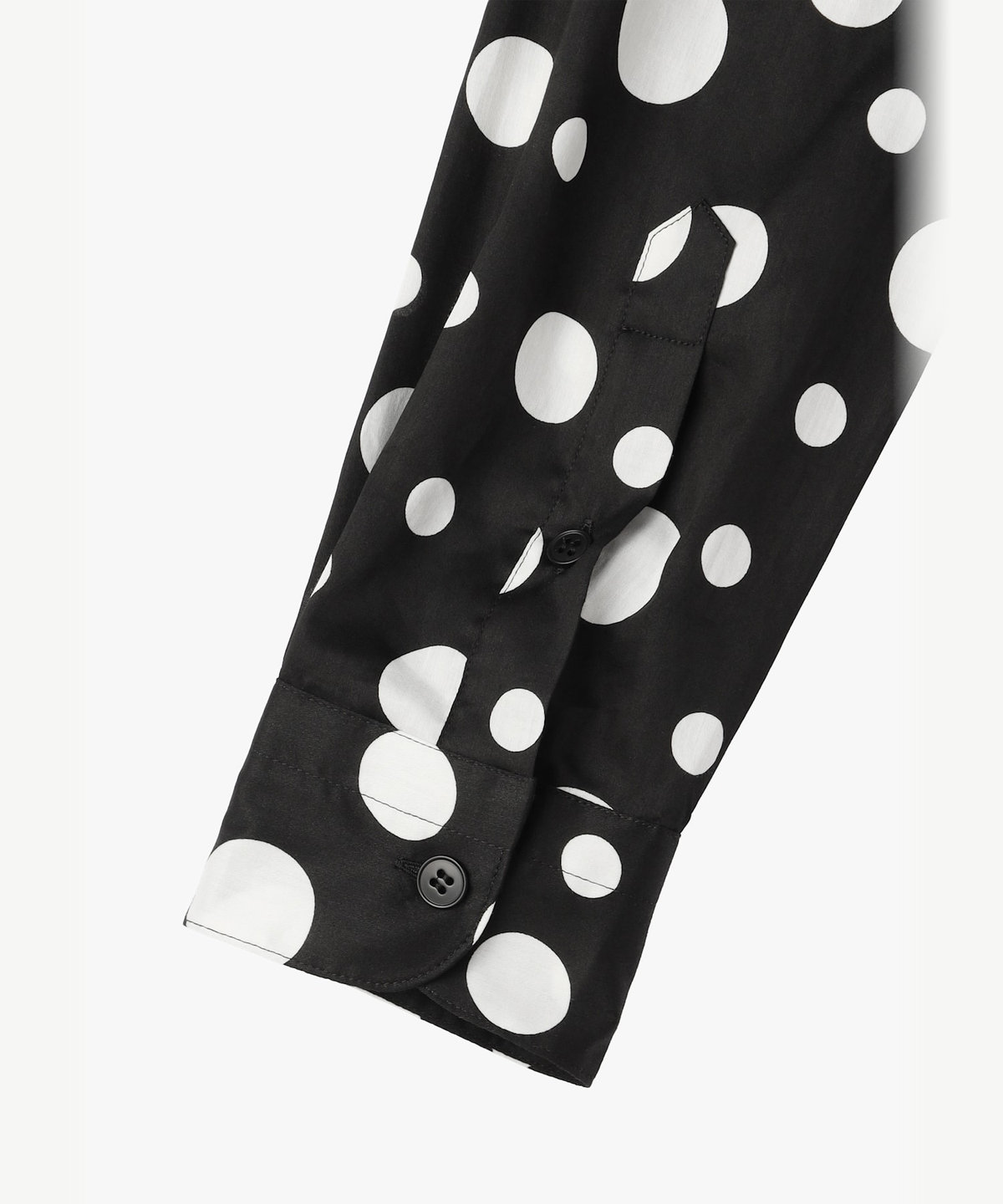 HOMME メンズ メンズ ドット コットン 長袖 シャツ "Jimi" ブラック