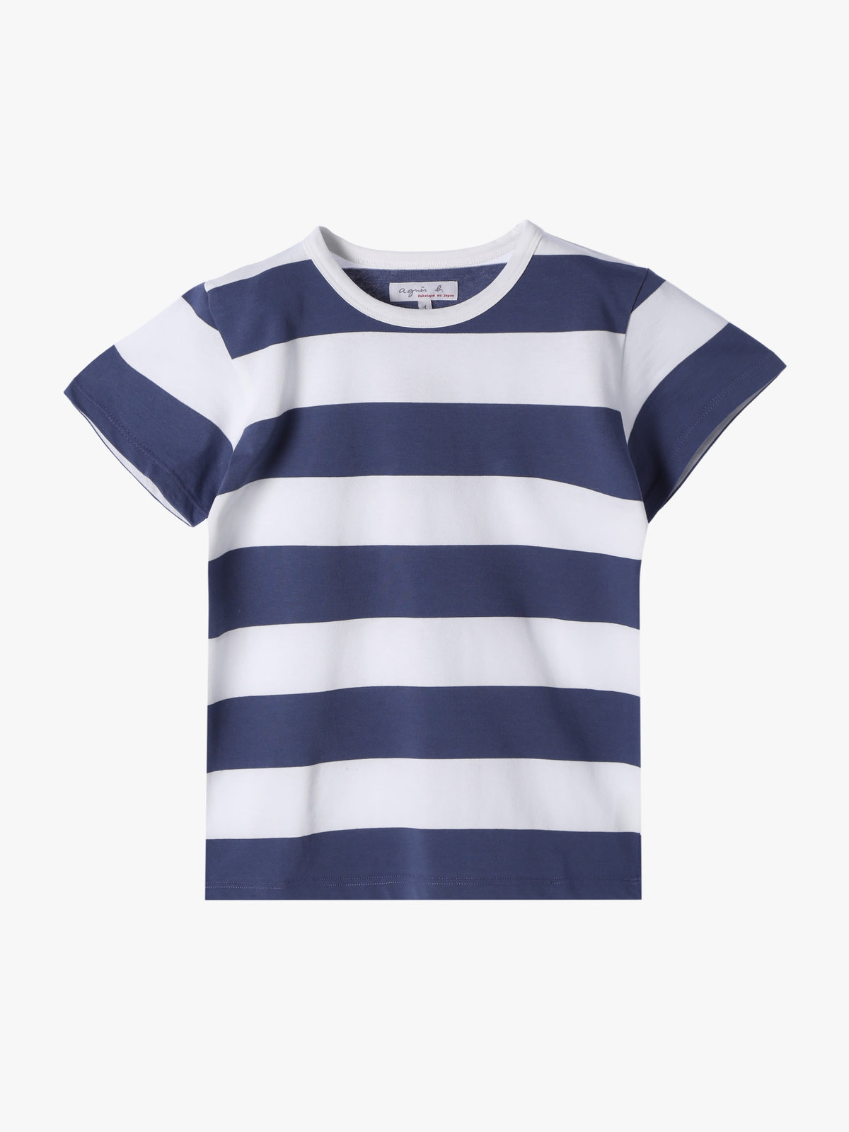 FEMME ウィメンズ 太ボーダー コットン 半袖Tシャツ "Brando" ホワイト系その他