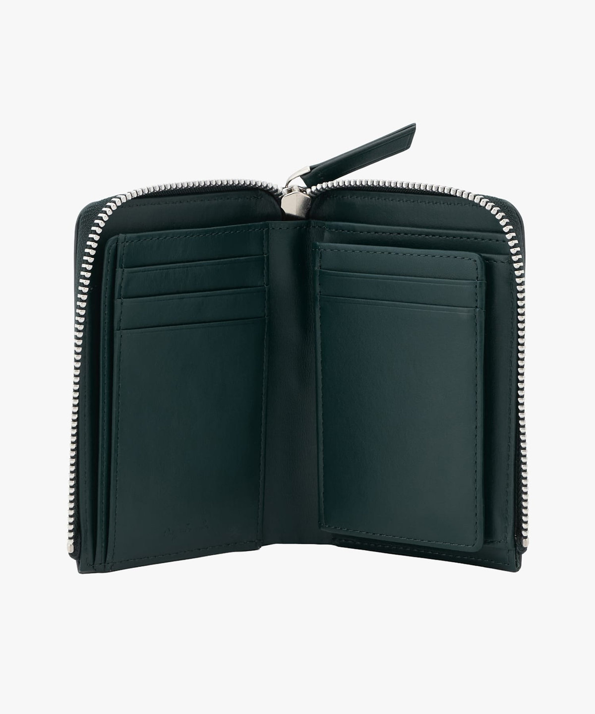 VOYAGE メンズ バッグ＆ウォレット レザー ラウンドジップ二つ折り ウォレット "Yvon" ZAH04-07 グリーン