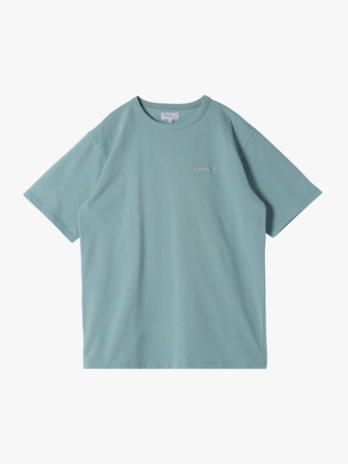HOMME メンズ ロゴ コットン 半袖 Tシャツ "CHRIS" ライトグリーン