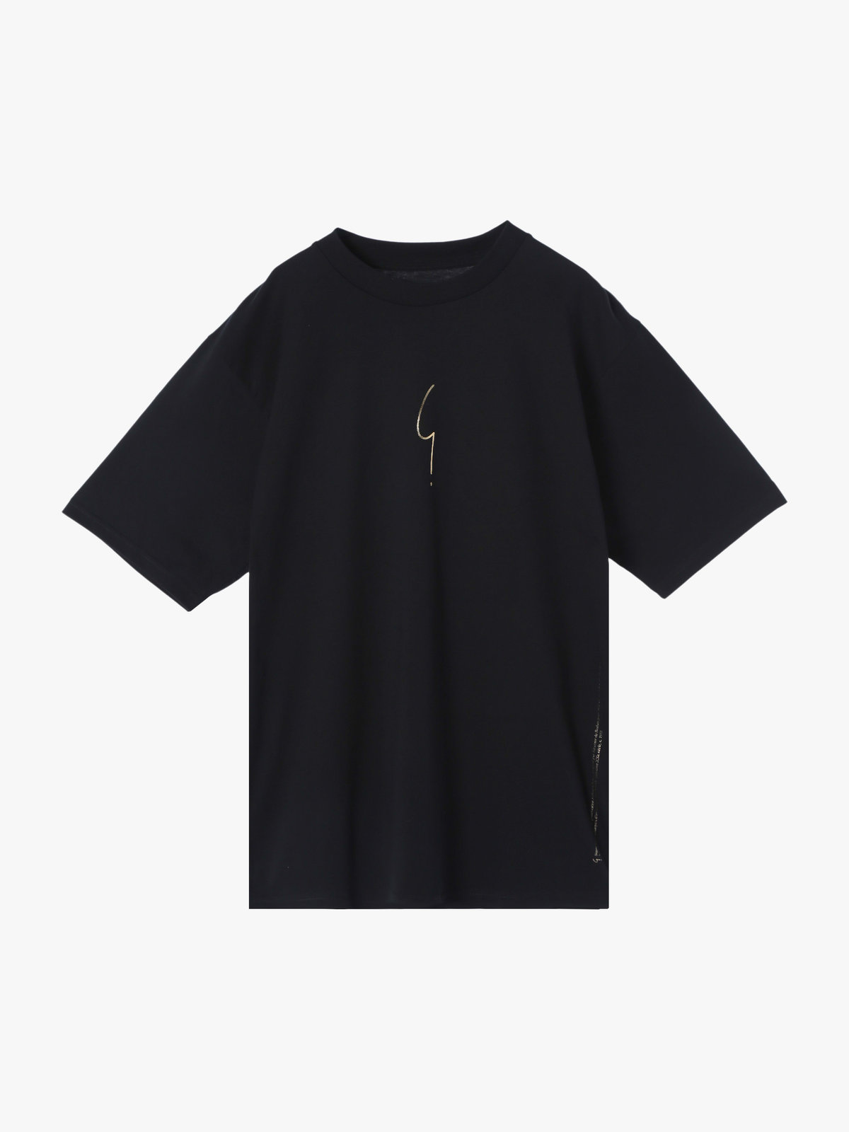 HOMME メンズ メンズ アイコニック コットン プリント 半袖 Tシャツ ”Point d'Ironie” ブラック