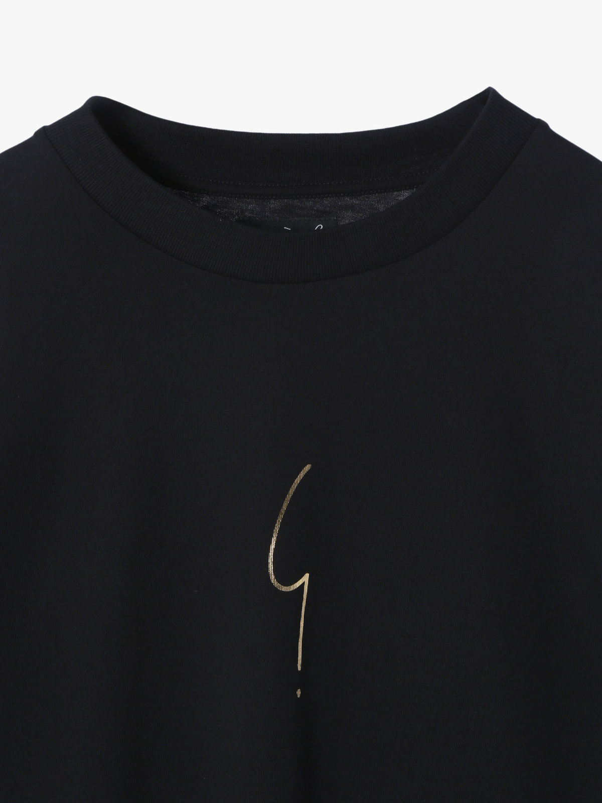 HOMME メンズ メンズ アイコニック コットン プリント 半袖 Tシャツ ”Point d'Ironie” ブラック