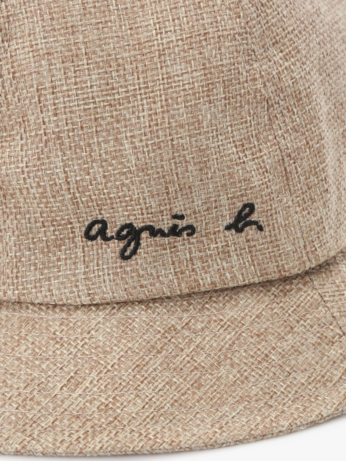 ENFANT ベビー ベビー ロゴ 刺繍 ジュート風 ハット ”Bob” オフホワイト