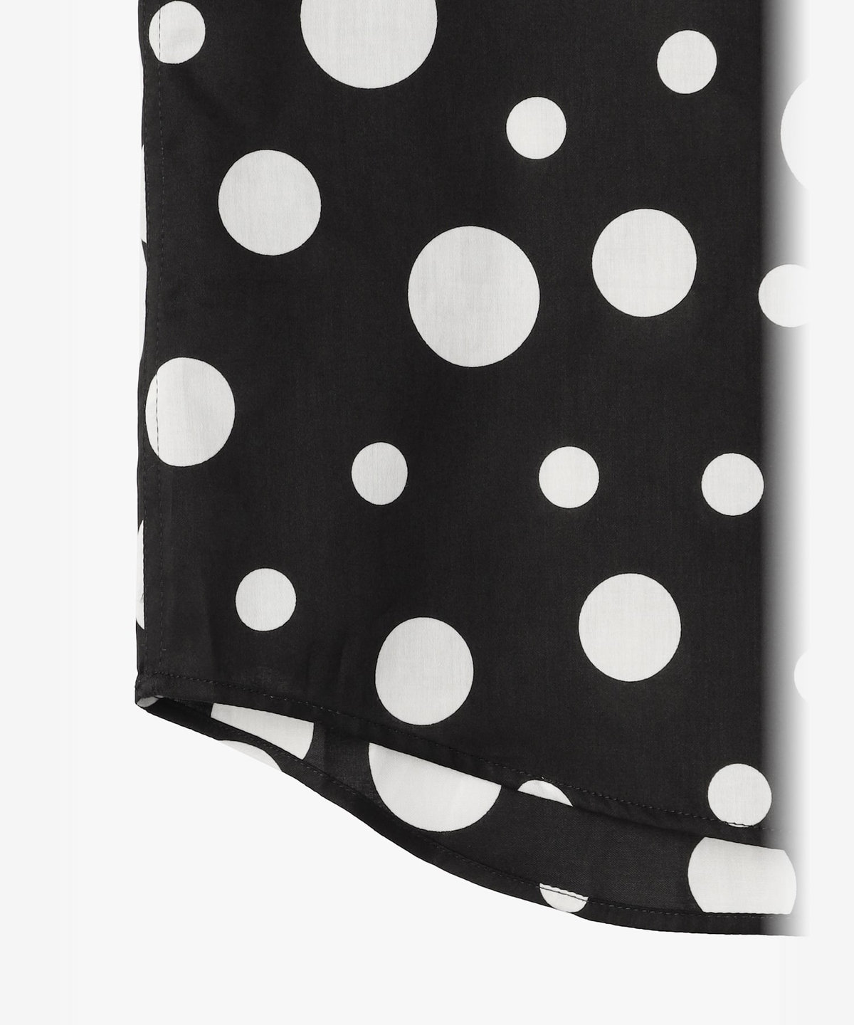 HOMME メンズ メンズ ドット コットン 長袖 シャツ "Jimi" ブラック