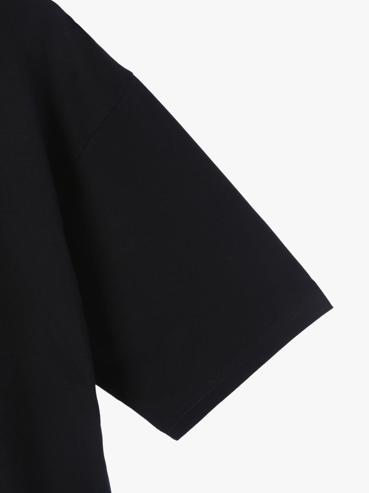 HOMME メンズ メンズ アイコニック コットン プリント 半袖 Tシャツ ”Point d'Ironie” ブラック