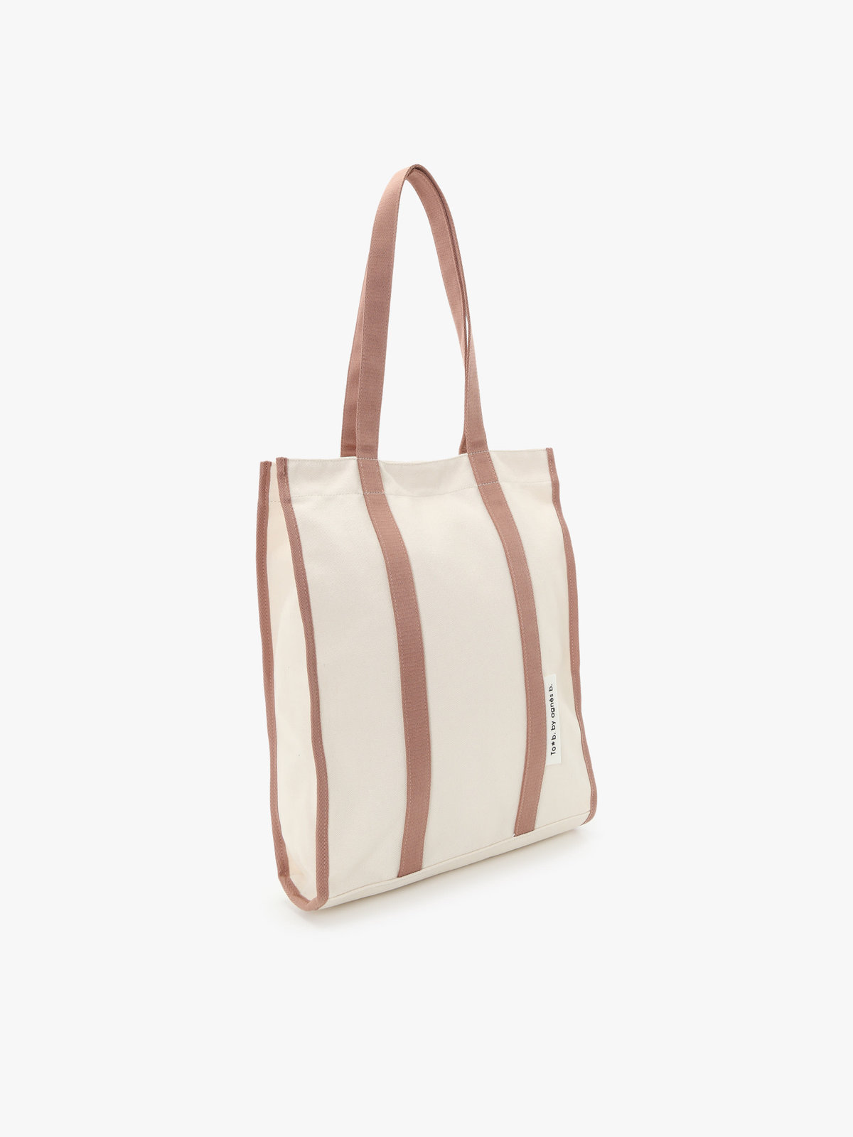 To b. by agnès b. 【Outlet】バイカラー コットン キャンバス トートバッグ ピンク