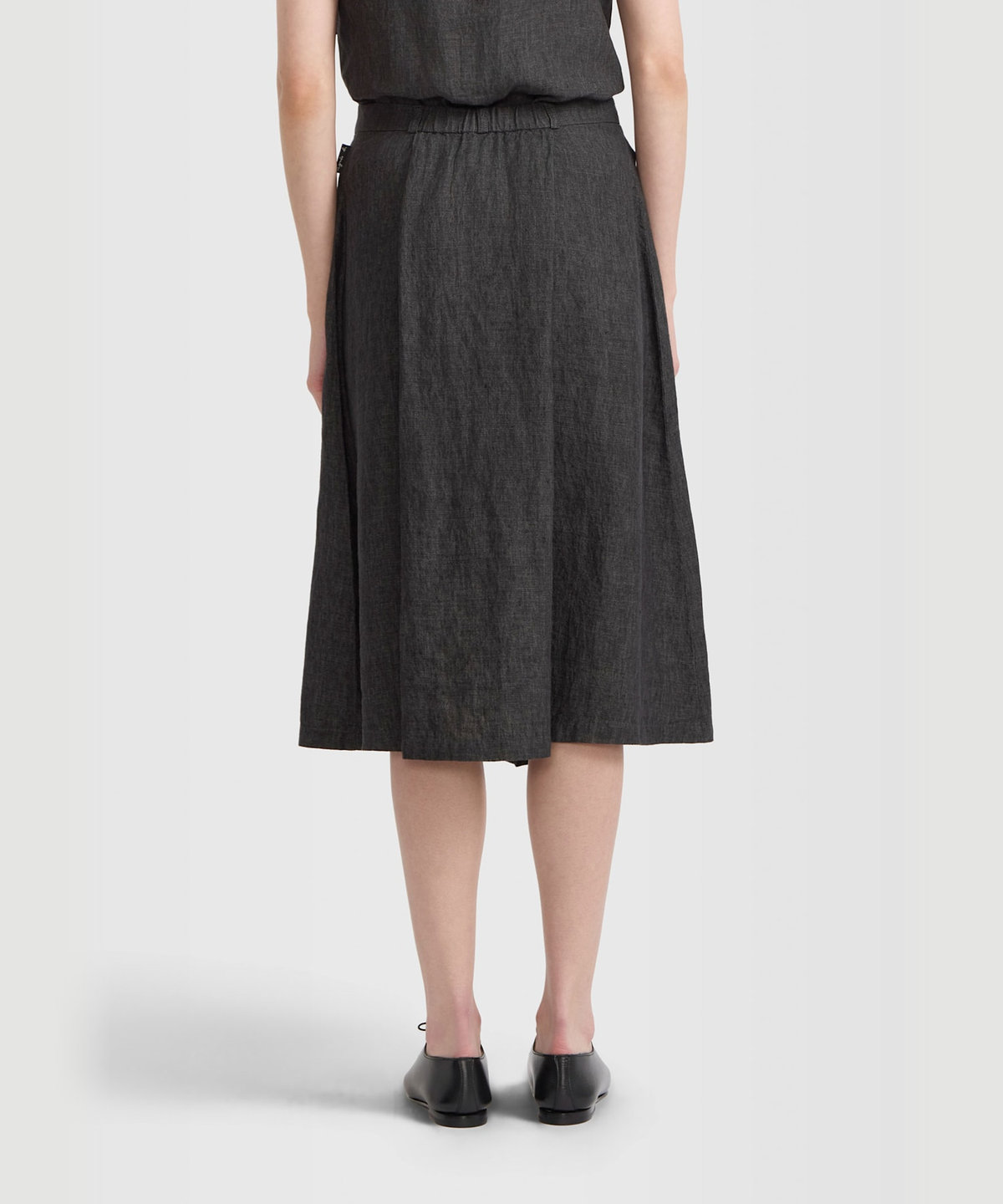 FEMME ウィメンズ リネン ロング フレア スカート "Lenora" グレー