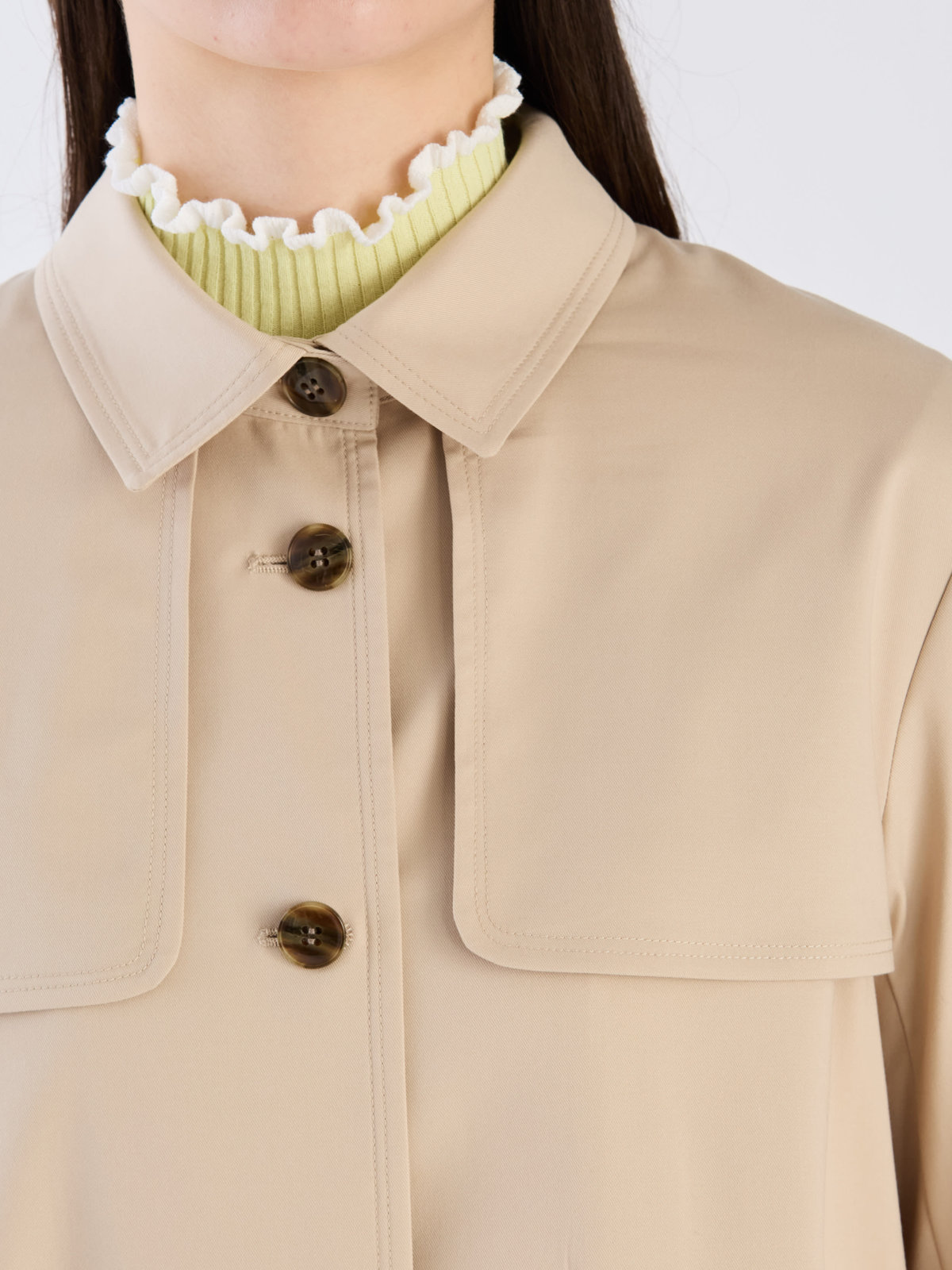 To b. by agnès b. 【Outlet】ベーシック ツイル トレンチコート ベージュ