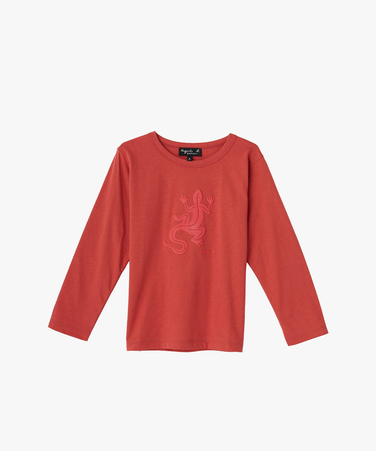 ENFANT ユニセックス キッズ ロゴ アイコニック プリント コットン 長袖 Tシャツ "Lezard" オレンジ系その他