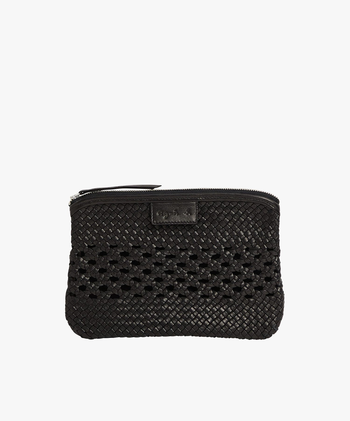 FEMME ウィメンズ ラムレザー 編み込み クラッチバッグ ブラック