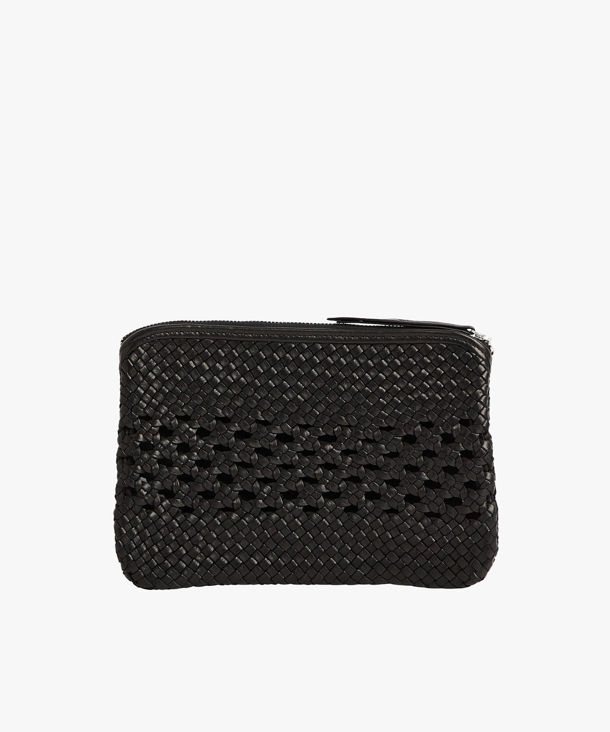 FEMME ウィメンズ ラムレザー 編み込み クラッチバッグ ブラック