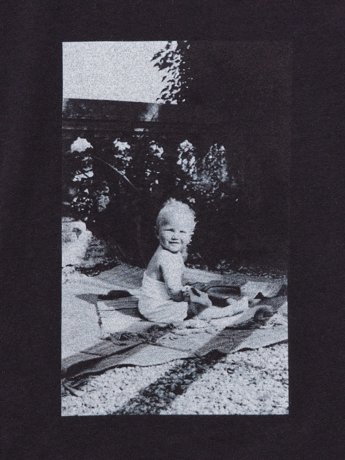 ENFANT ユニセックス キッズ フォトプリント コットン 半袖 Tシャツ ブラック