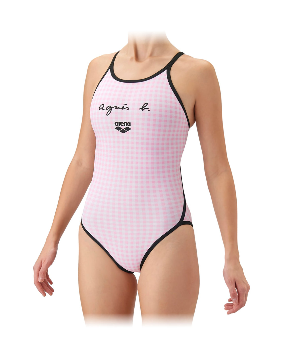 FEMME ウィメンズ agnes b. x arena タフスーツ トレーニングワンピース 水着 ピンク系その他