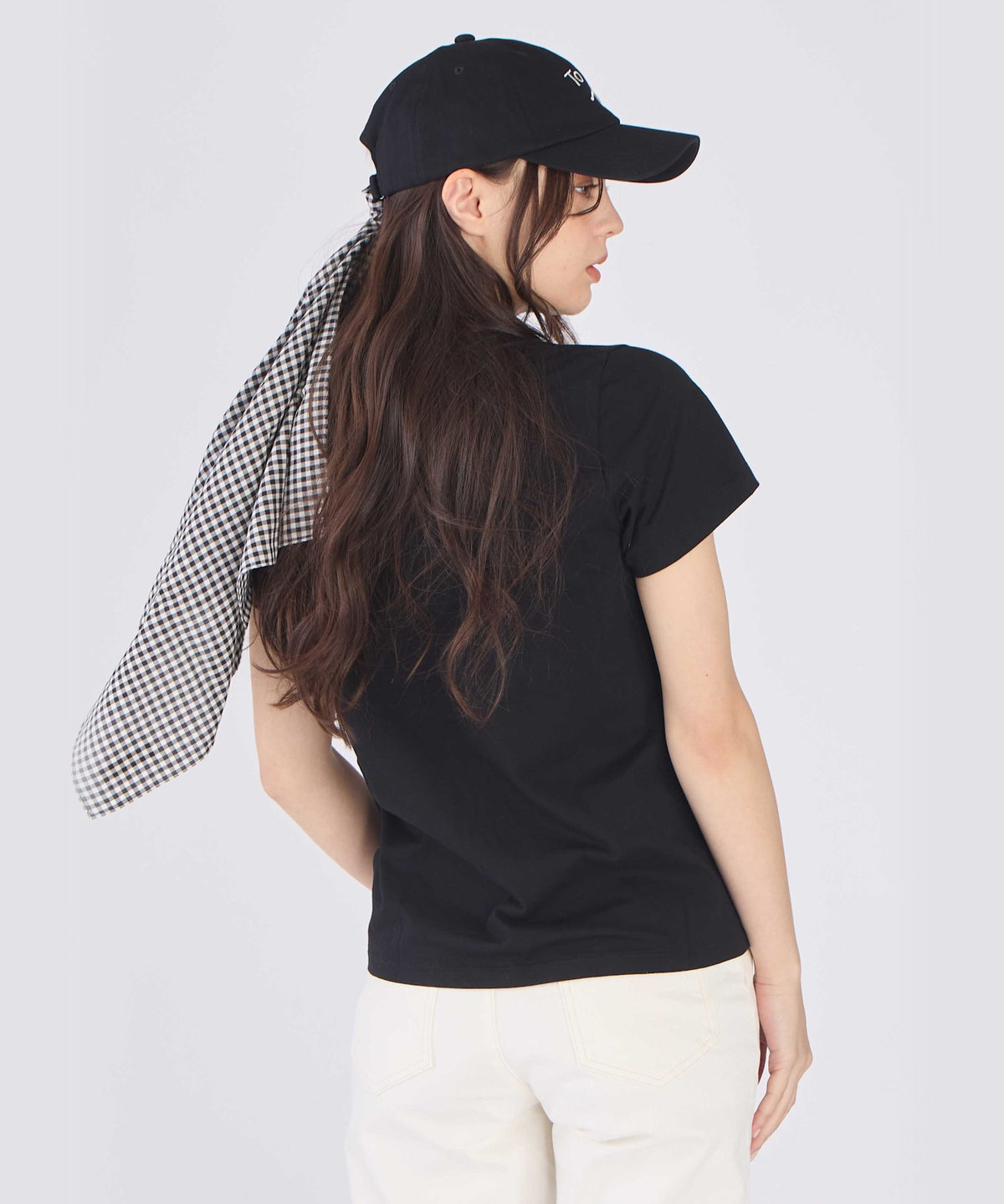 To b. by agnès b. ミニロゴ コットン 半袖 Tシャツ ブラック