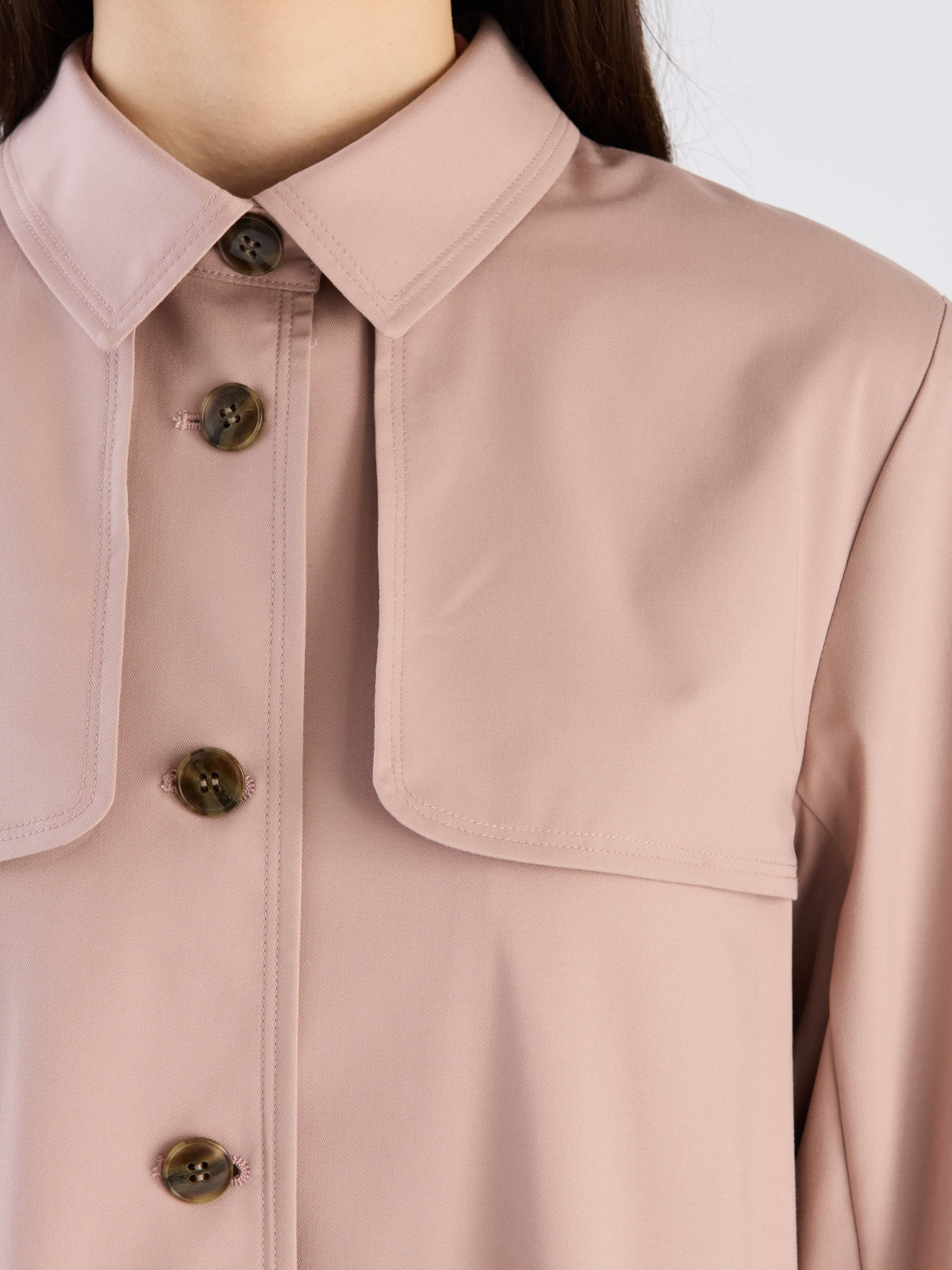 To b. by agnès b. 【Outlet】ベーシックツイルトレンチコート ピンク