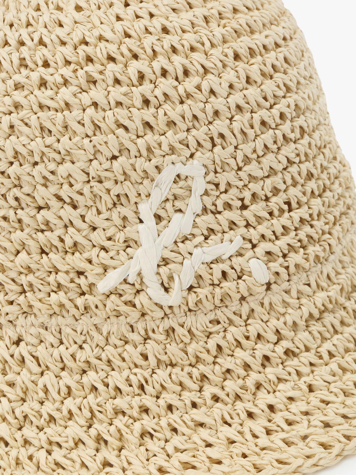 ENFANT ユニセックス キッズ ”b.” ロゴ 刺繍 あご紐レース付き ハット オフホワイト