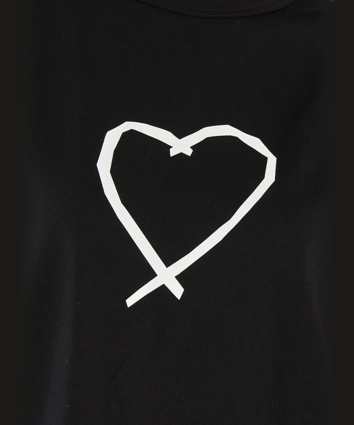 FEMME ウィメンズ アイコニック プリント コットン 半袖 Tシャツ "Sarajevo heart" ブラック