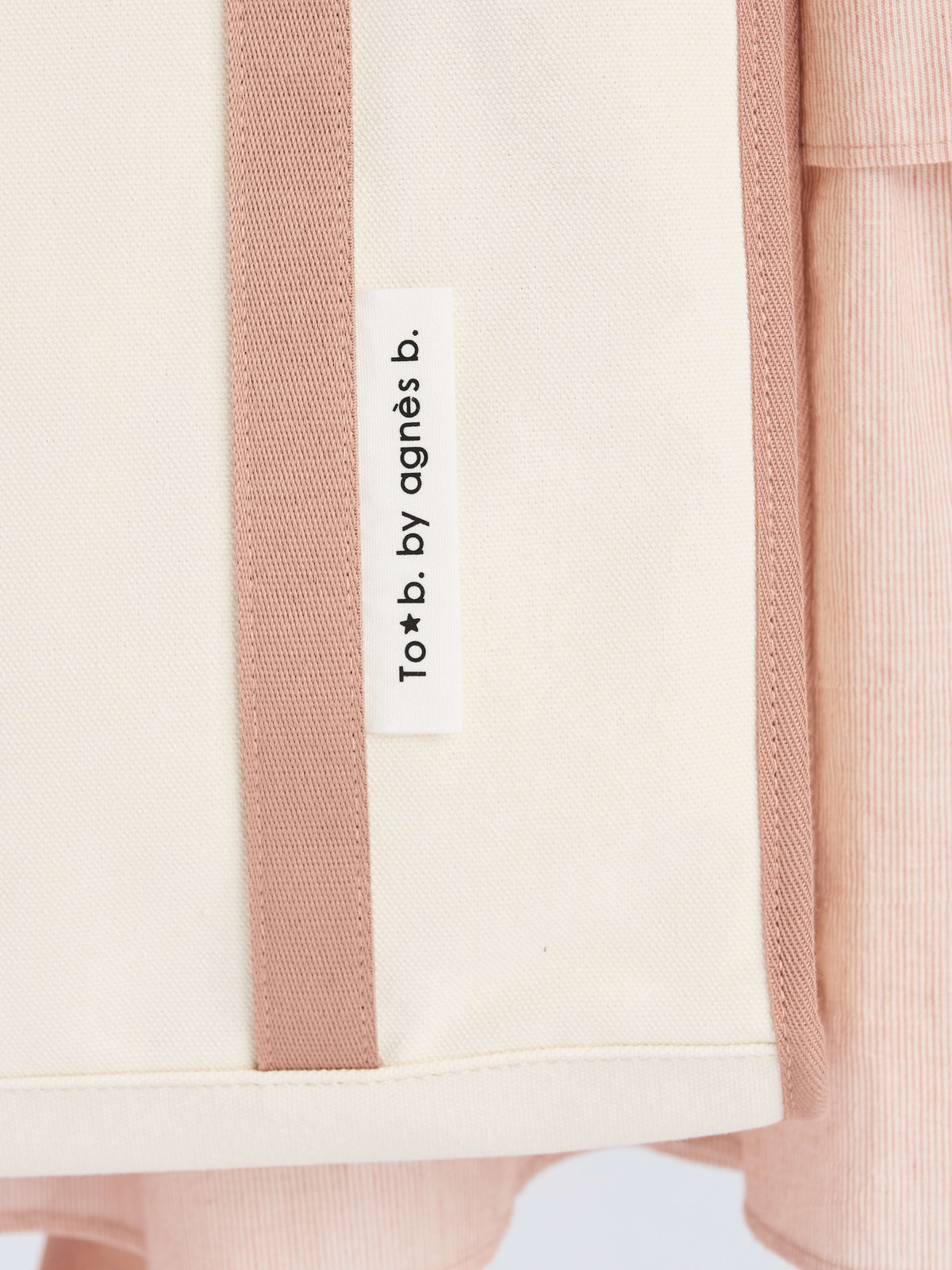 To b. by agnès b. 【Outlet】バイカラー コットン キャンバス トートバッグ ピンク