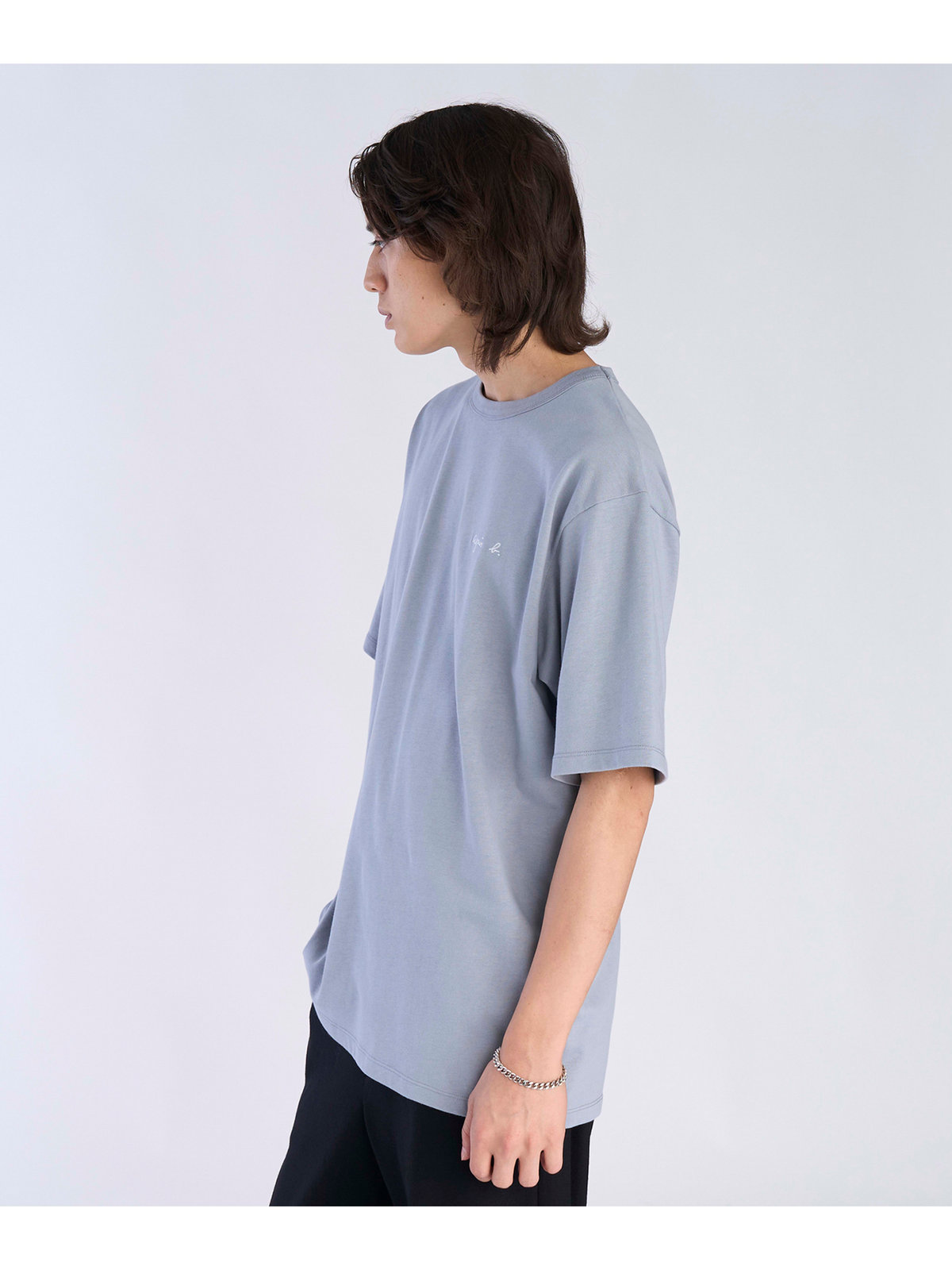 HOMME メンズ 【Outlet】メンズ ロゴ コットン 半袖 Tシャツ ”CHRIS” グレー