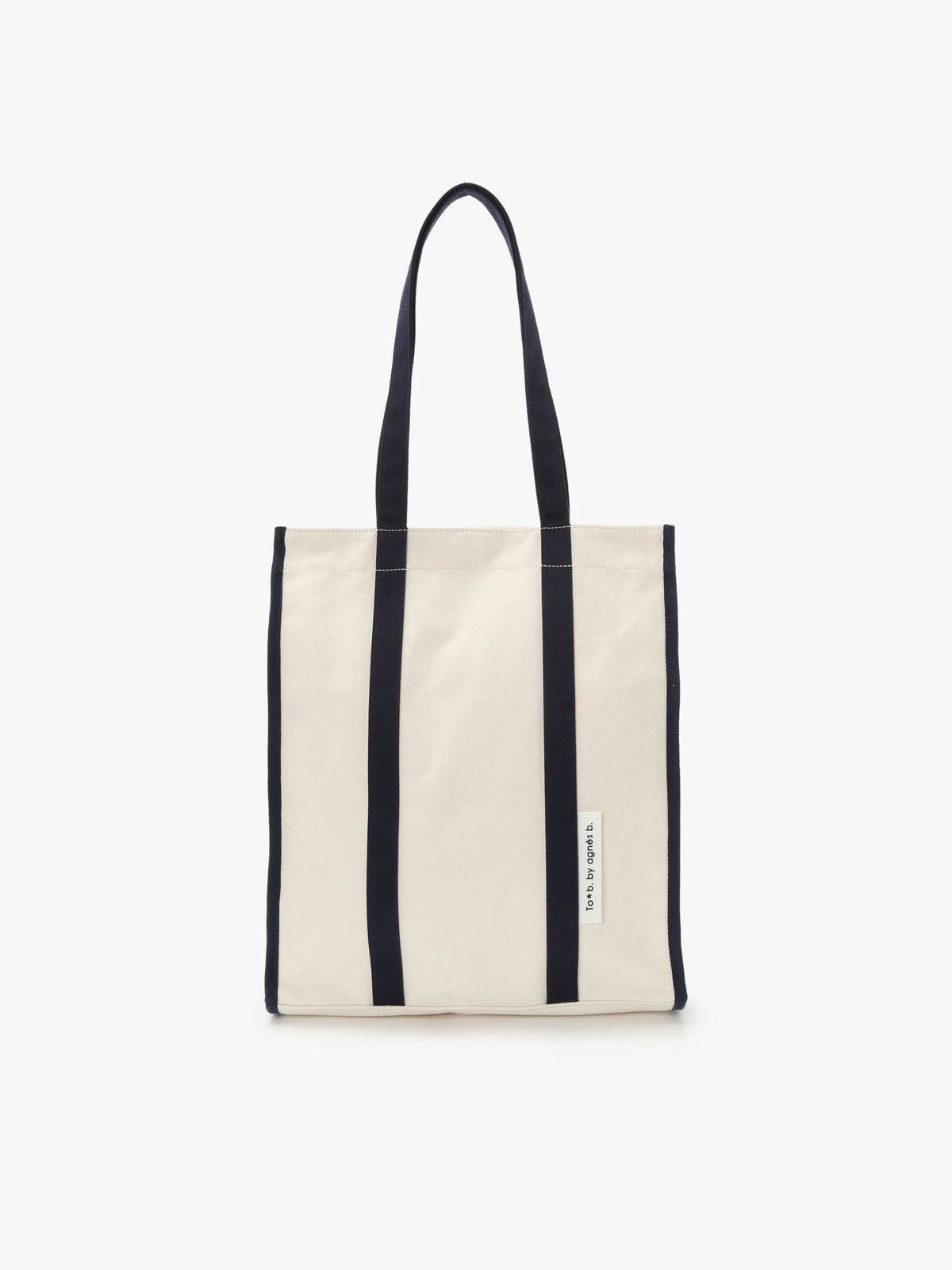To b. by agnès b. 【Outlet】バイカラー コットン キャンバス トートバッグ ネイビー