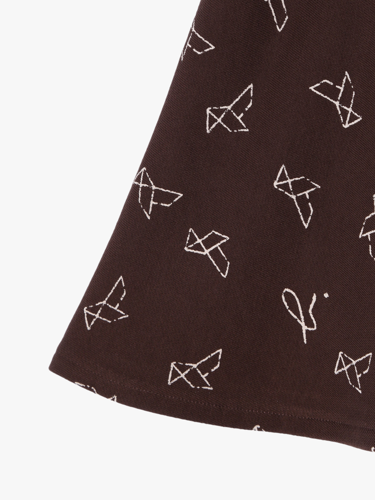 ENFANT ガールズ 【Outlet】キッズ プリント コットン フレア スカート ブラウン系その他