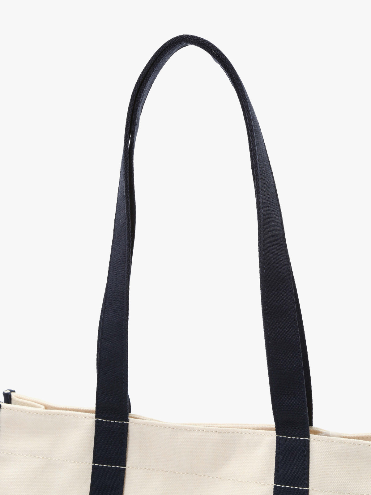 To b. by agnès b. 【Outlet】バイカラー コットン キャンバス トートバッグ ネイビー