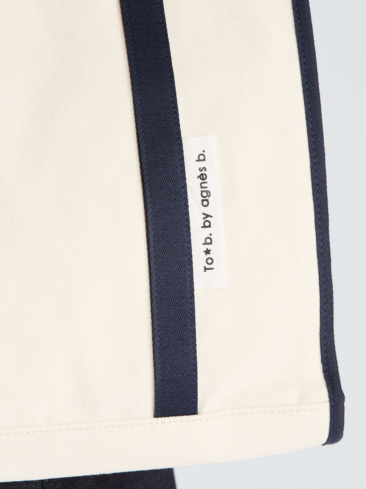 To b. by agnès b. 【Outlet】バイカラー コットン キャンバス トートバッグ ネイビー