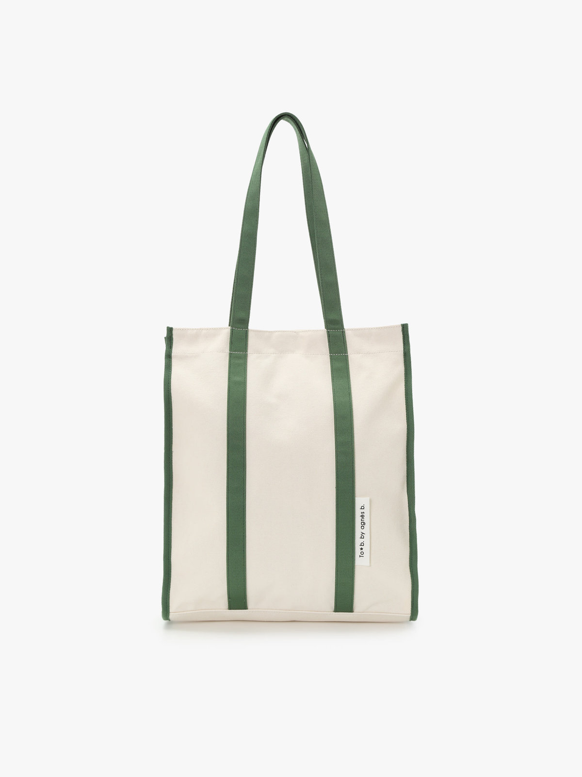 To b. by agnès b. 【Outlet】バイカラー コットン キャンバス トートバッグ カーキ