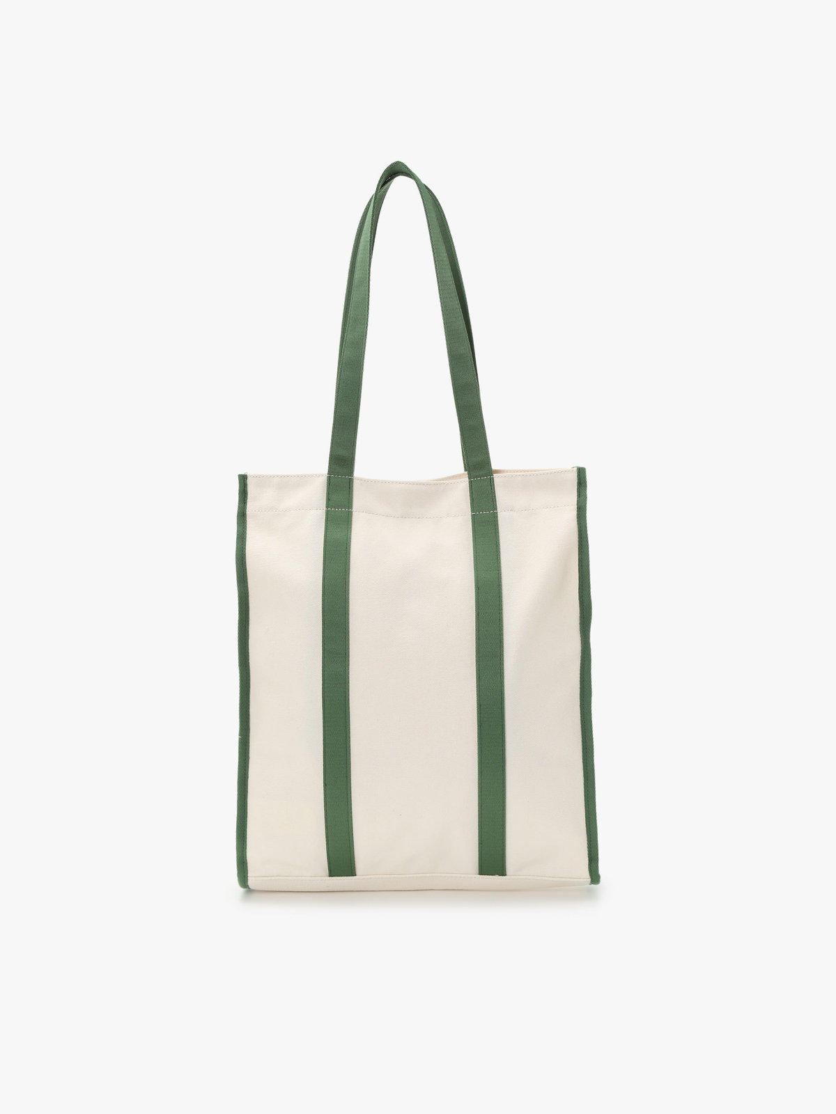 To b. by agnès b. 【Outlet】バイカラー コットン キャンバス トートバッグ カーキ