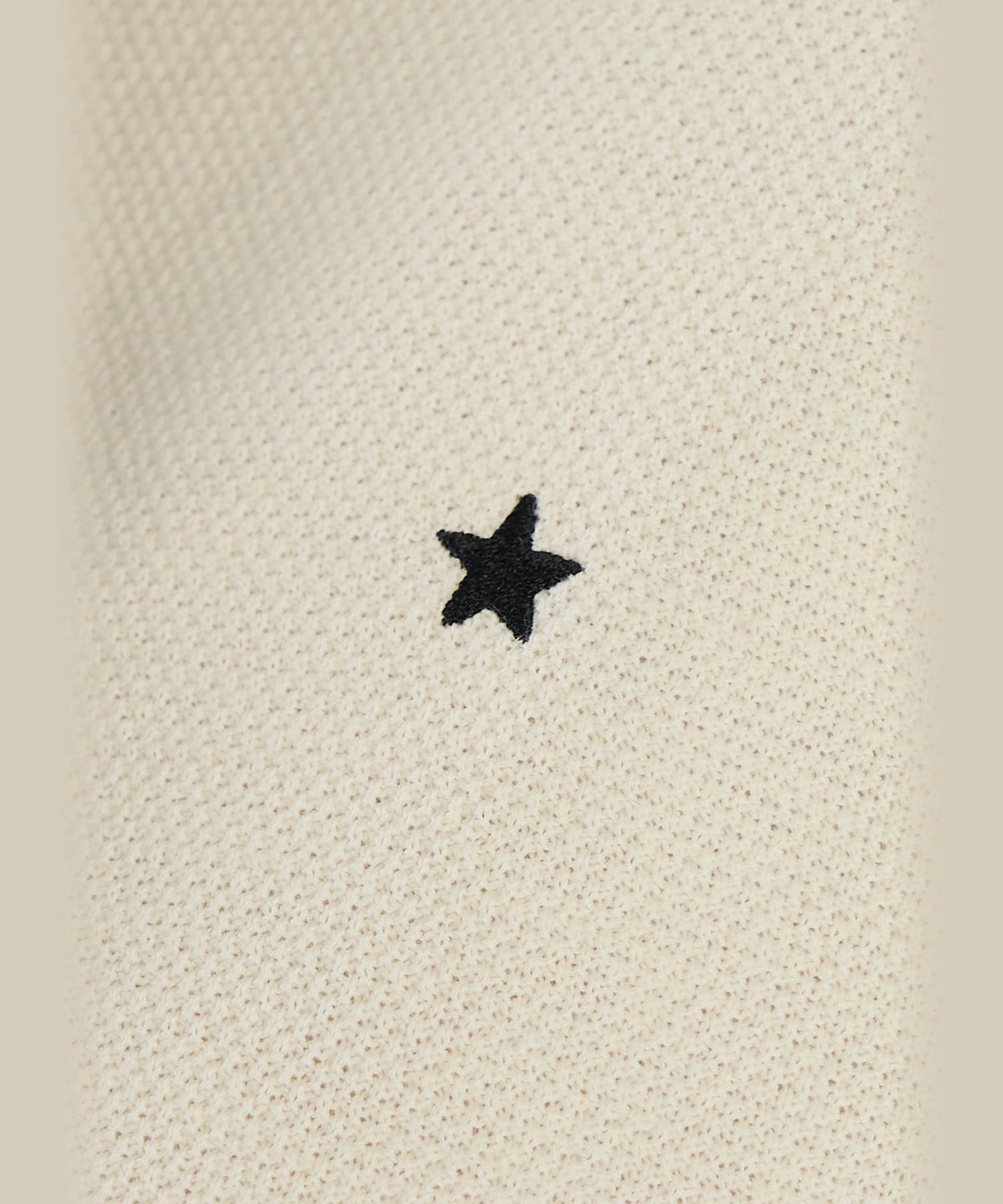 To b. by agnès b. スター 刺繍 コットン 半袖 ニット ポロシャツ ブラック系その他