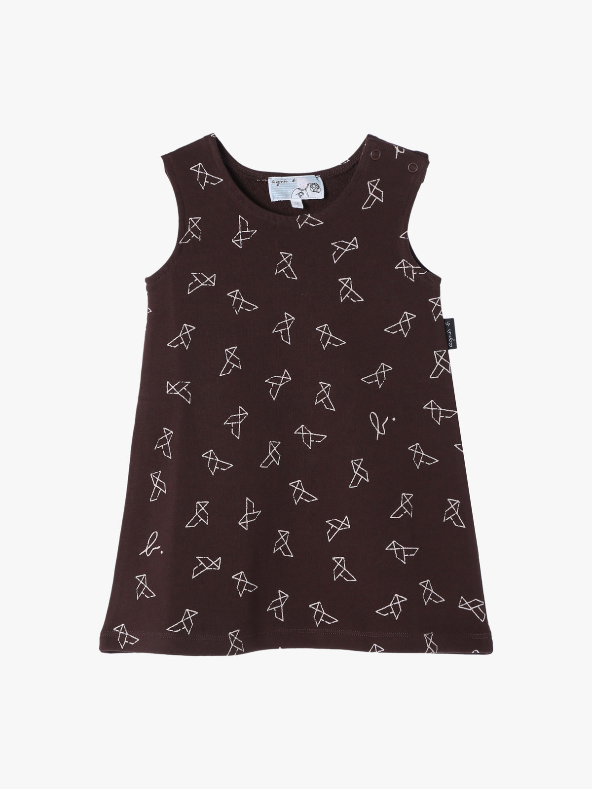 ENFANT ベビー 【Outlet】ベビー プリント コットン ノースリーブ ワンピース ブラウン系その他