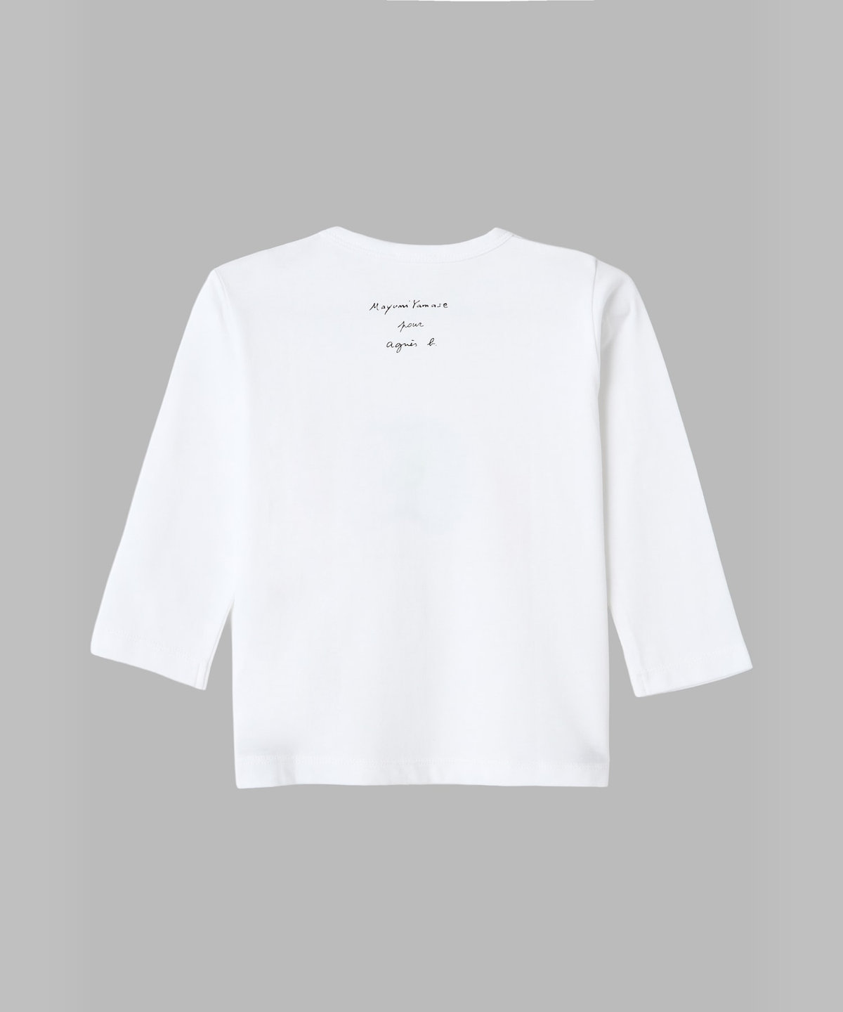 ENFANT ベビー ベビー プリント コットン 長袖 Tシャツ agnes b.×mayumi yamase ホワイト
