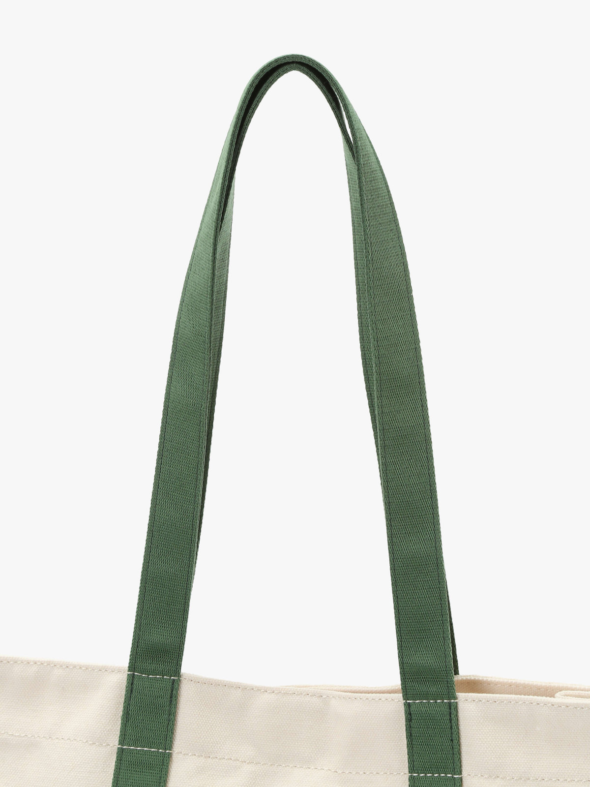 To b. by agnès b. 【Outlet】バイカラー コットン キャンバス トートバッグ カーキ