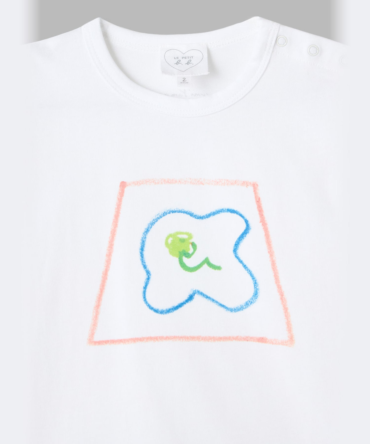 ENFANT ベビー ベビー プリント コットン 長袖 Tシャツ agnes b.×mayumi yamase ホワイト