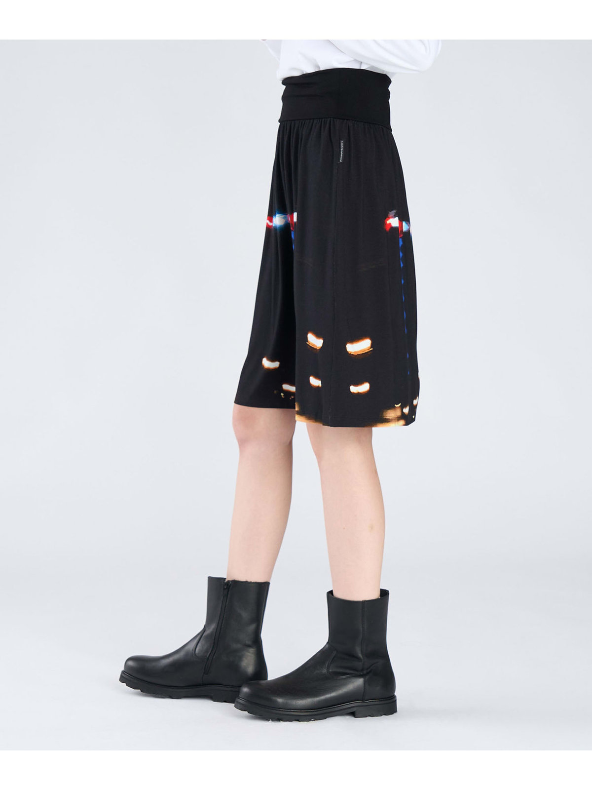 FEMME ウィメンズ フォトプリント ギャザー ミニスカート ”Grue nuit” マルチ
