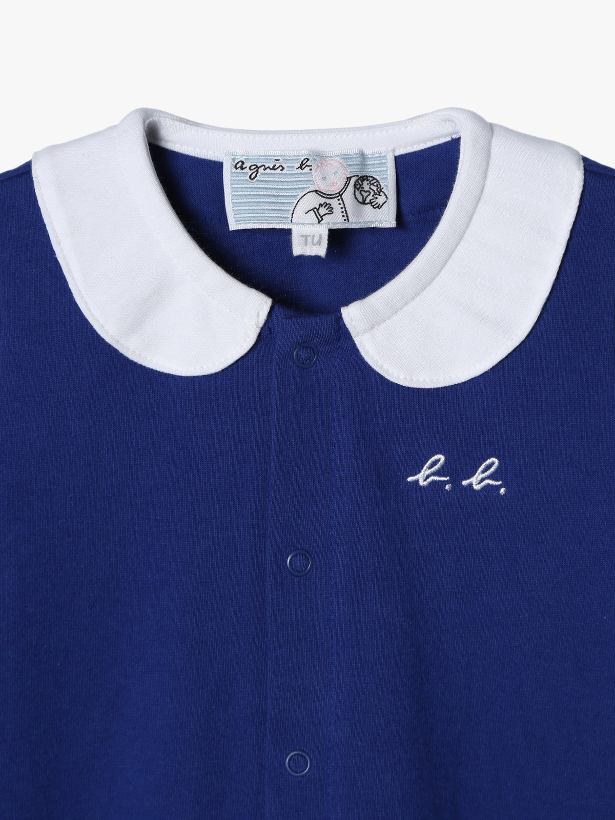 ENFANT ベビー ベビー トロンプルイユ コットン 長袖 2wayオール ネイビー