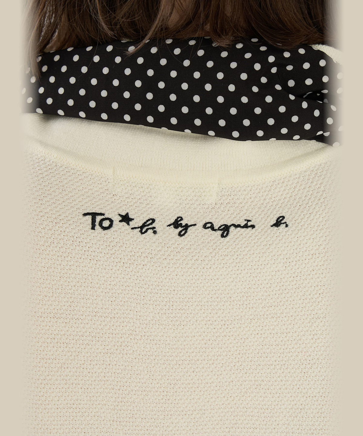 To b. by agnès b. スター 刺繍 コットン 半袖 ニット ポロシャツ ブラック系その他