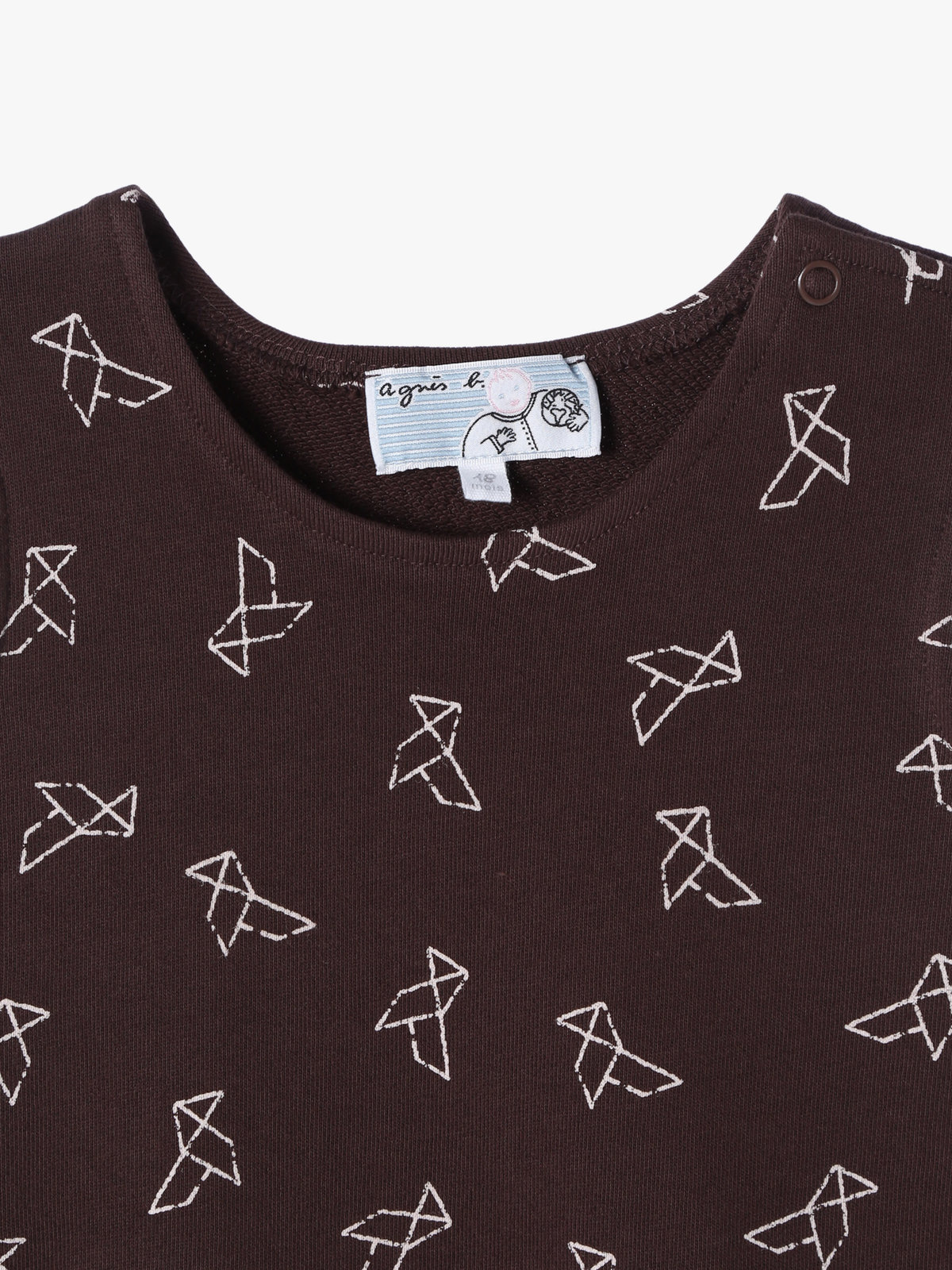 ENFANT ベビー 【Outlet】ベビー プリント コットン ノースリーブ ワンピース ブラウン系その他