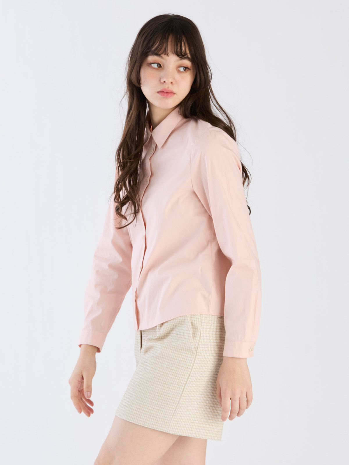 To b. by agnès b. 【Outlet】コットンブロードシャツ ピンク