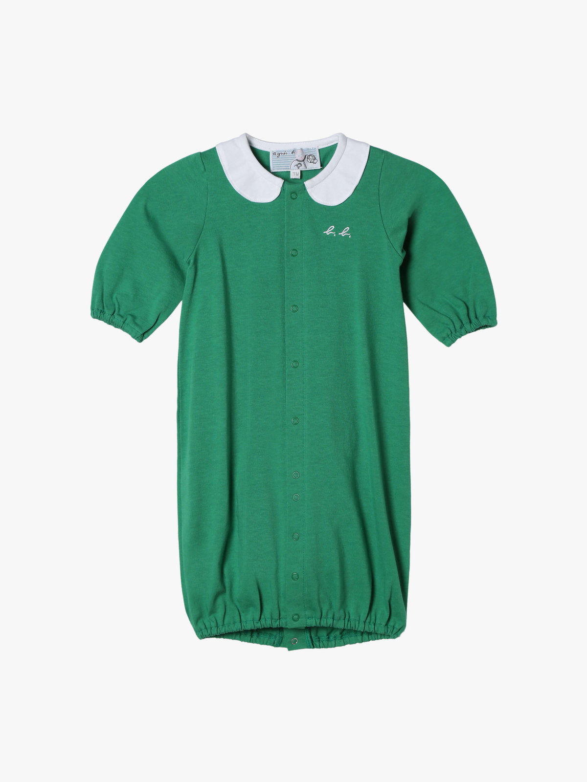 ENFANT ベビー ベビー トロンプルイユ コットン 長袖 2wayオール グリーン