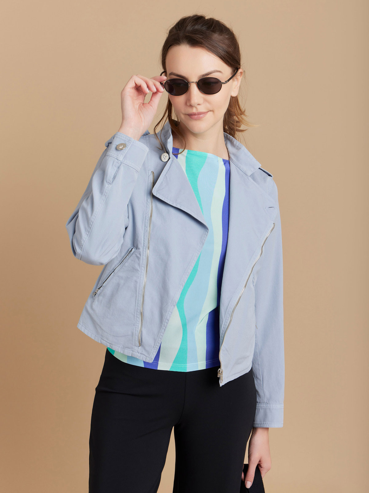 FEMME ウィメンズ 【Outlet】JIA8 TS LEOPARD ノースリーブ Tシャツ ネイビー