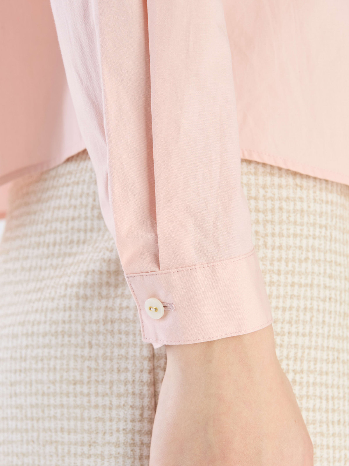 To b. by agnès b. 【Outlet】コットンブロードシャツ ピンク