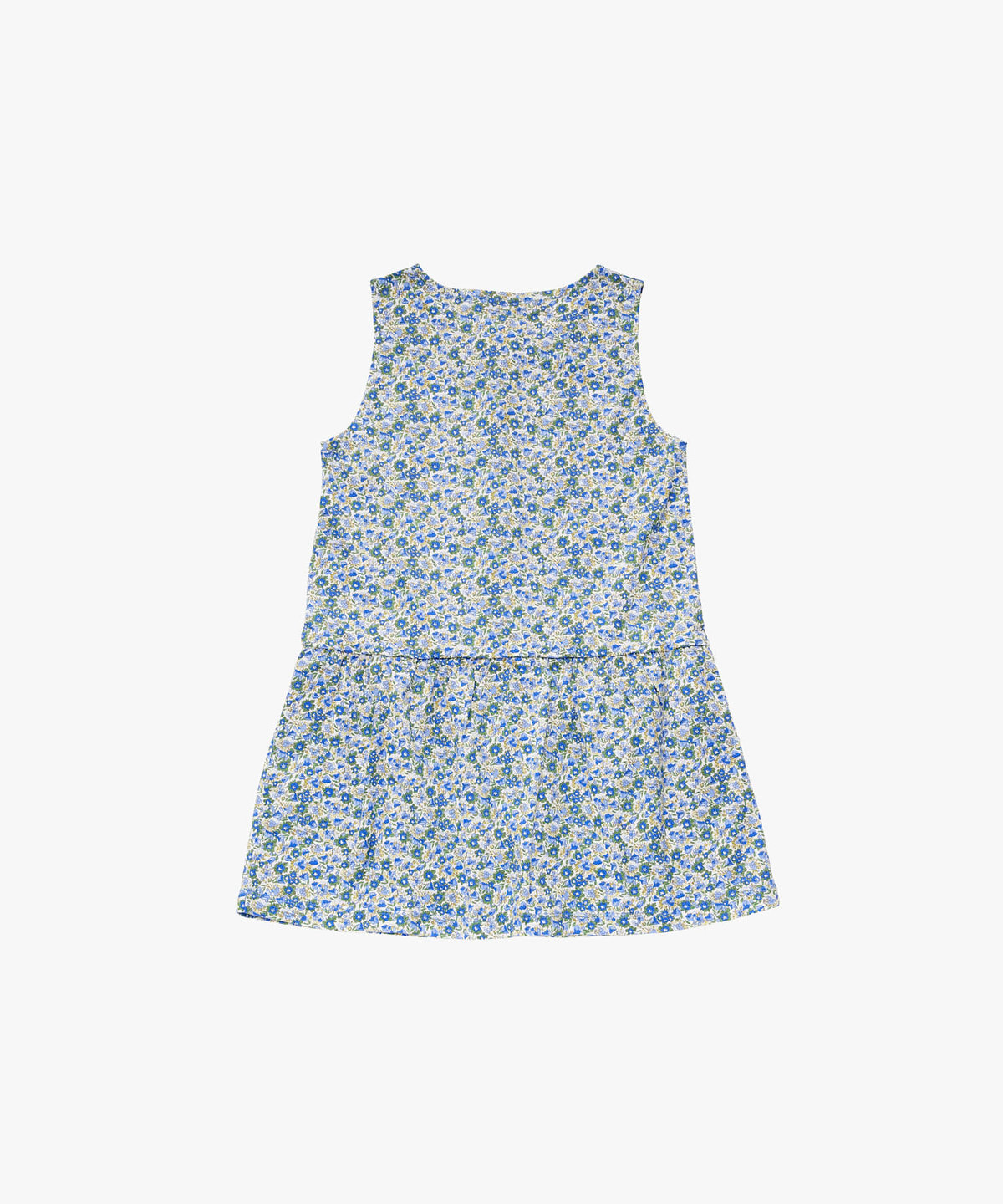 ENFANT ガールズ キッズ フラワープリント コットン ノースリーブ ワンピース ブルー系その他