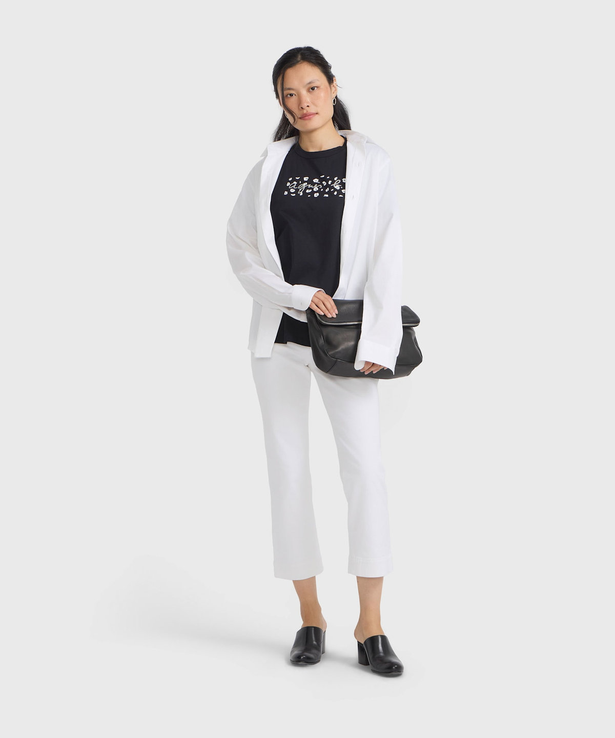 FEMME ウィメンズ ロゴ プリント オーガニックコットン 半袖 Tシャツ "b. Style" ブラック