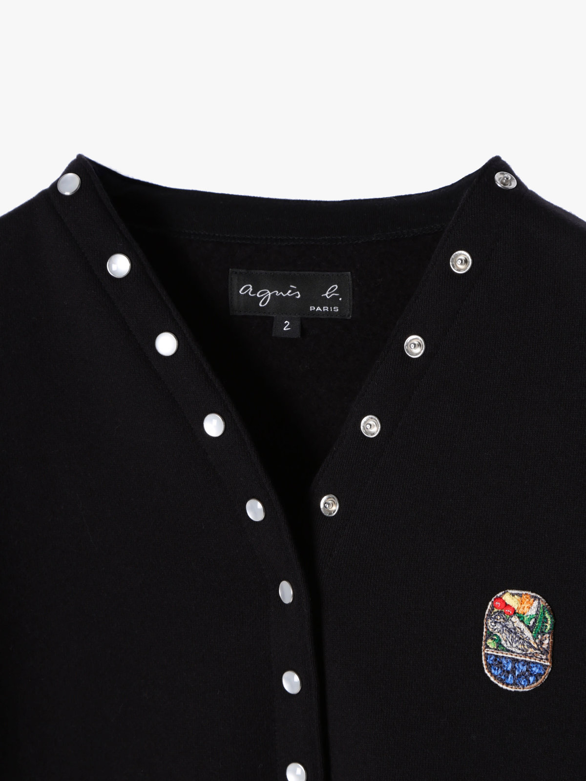 FEMME ウィメンズ SEW7 CARDIGAN OBENTO カーディガンプレッション ブラック