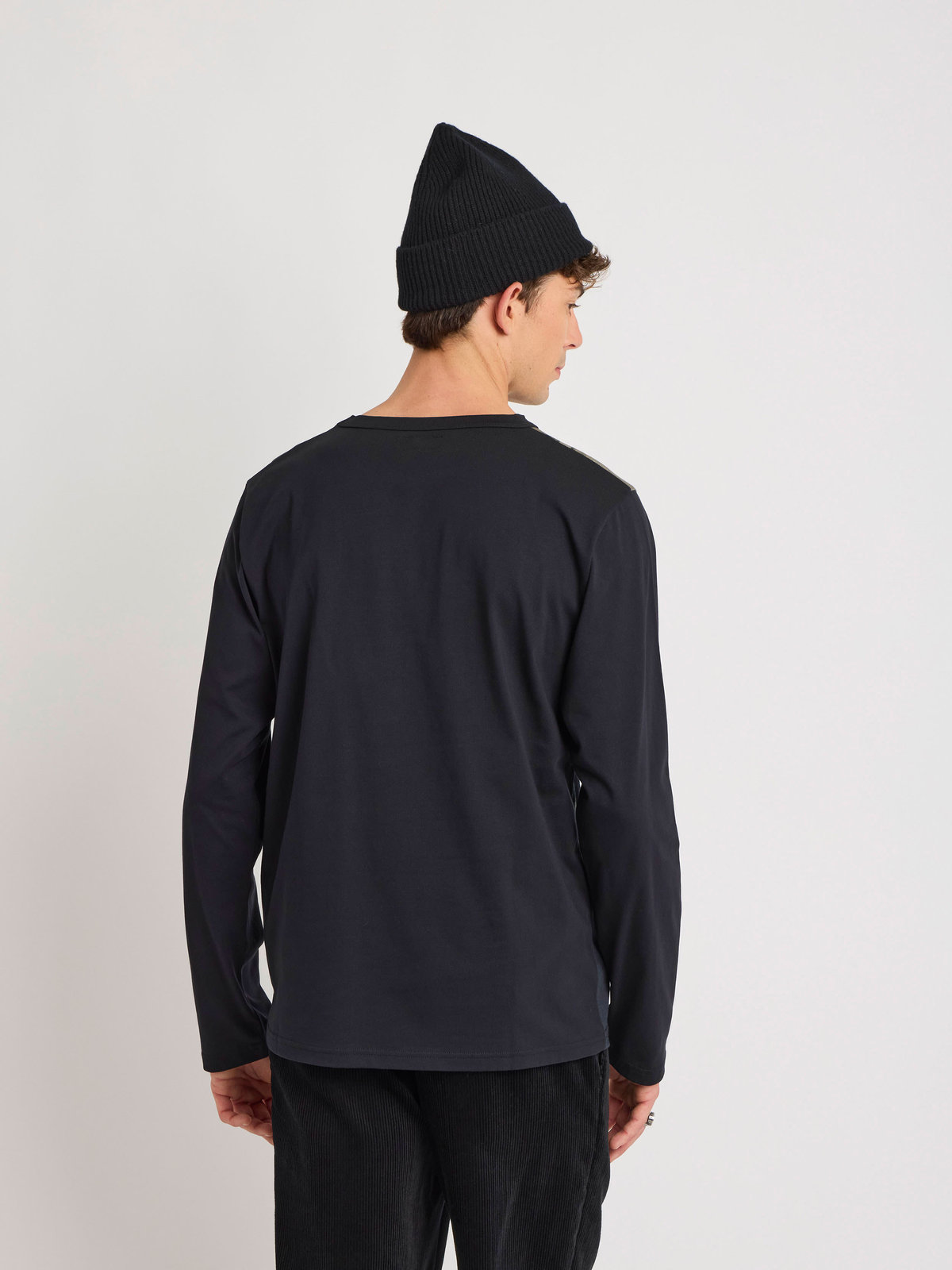 HOMME メンズ メンズ フォトプリント コットン 長袖 Tシャツ ”Nuit” マルチ