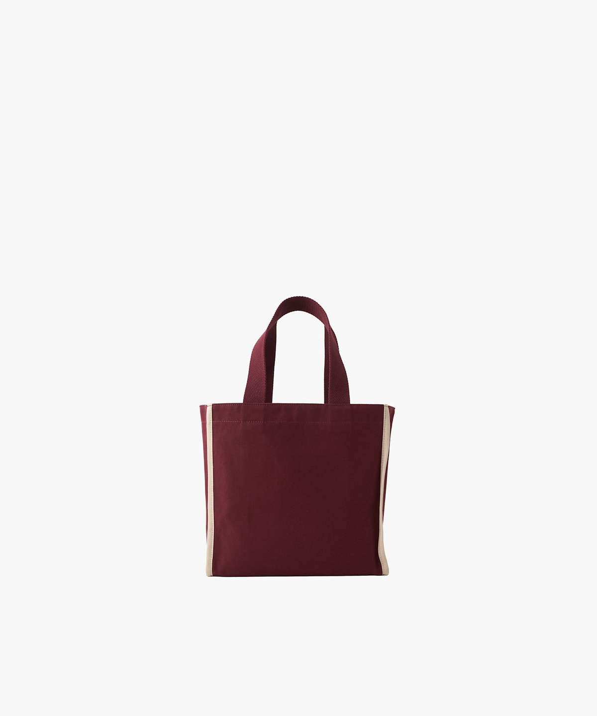 To b. by agnès b. To b. by agnes b.× green label relaxing コットン パイピング ミニトートバッグ ボルドー