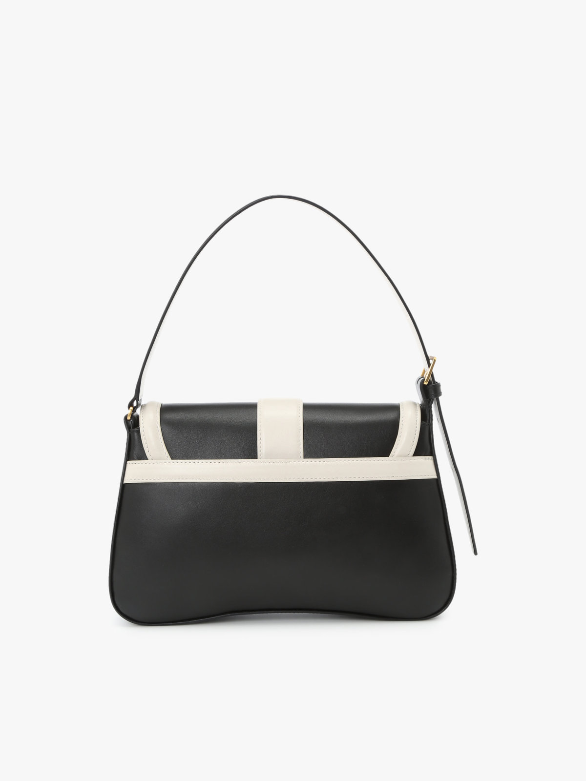 VOYAGE ウィメンズ バッグ＆ウォレット 【by R 限定品】agnes b. バイカラー レザー ミディアム ショルダーバッグ "Ingrid" ZAS04-04 ブラック
