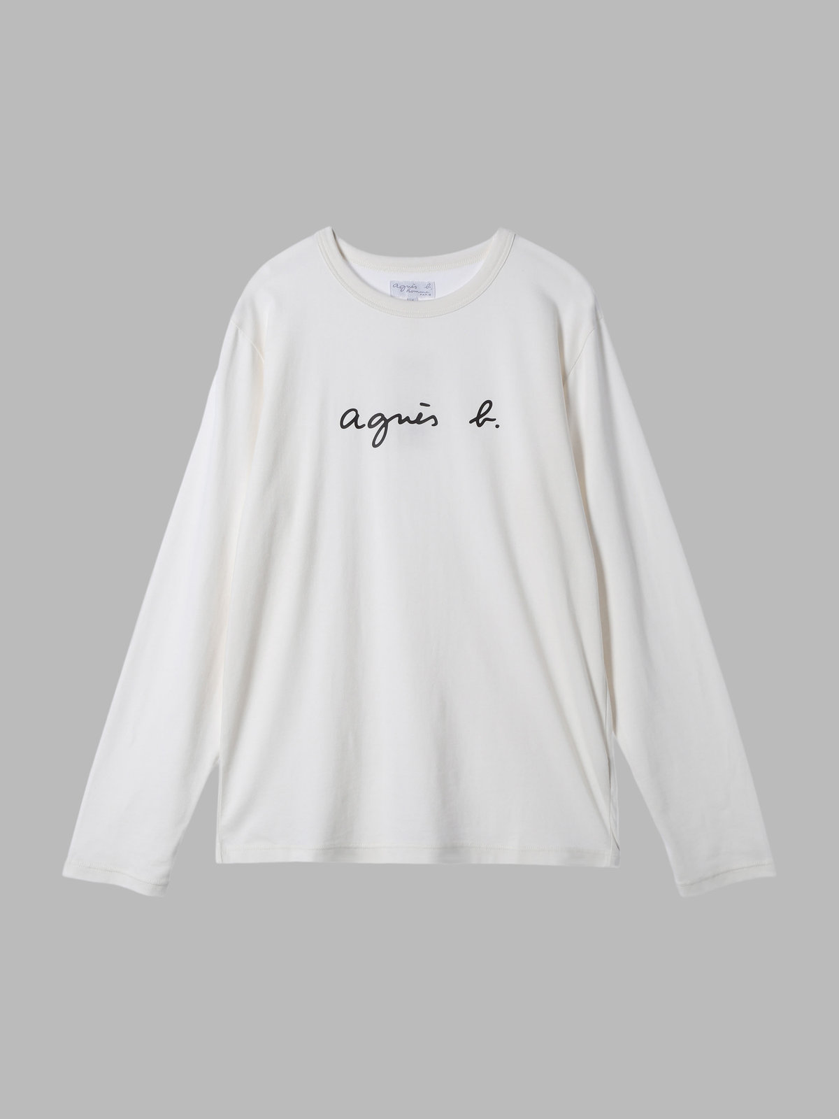 HOMME メンズ メンズ ロゴ プリント 長袖 Tシャツ ”New Coulos” ホワイト