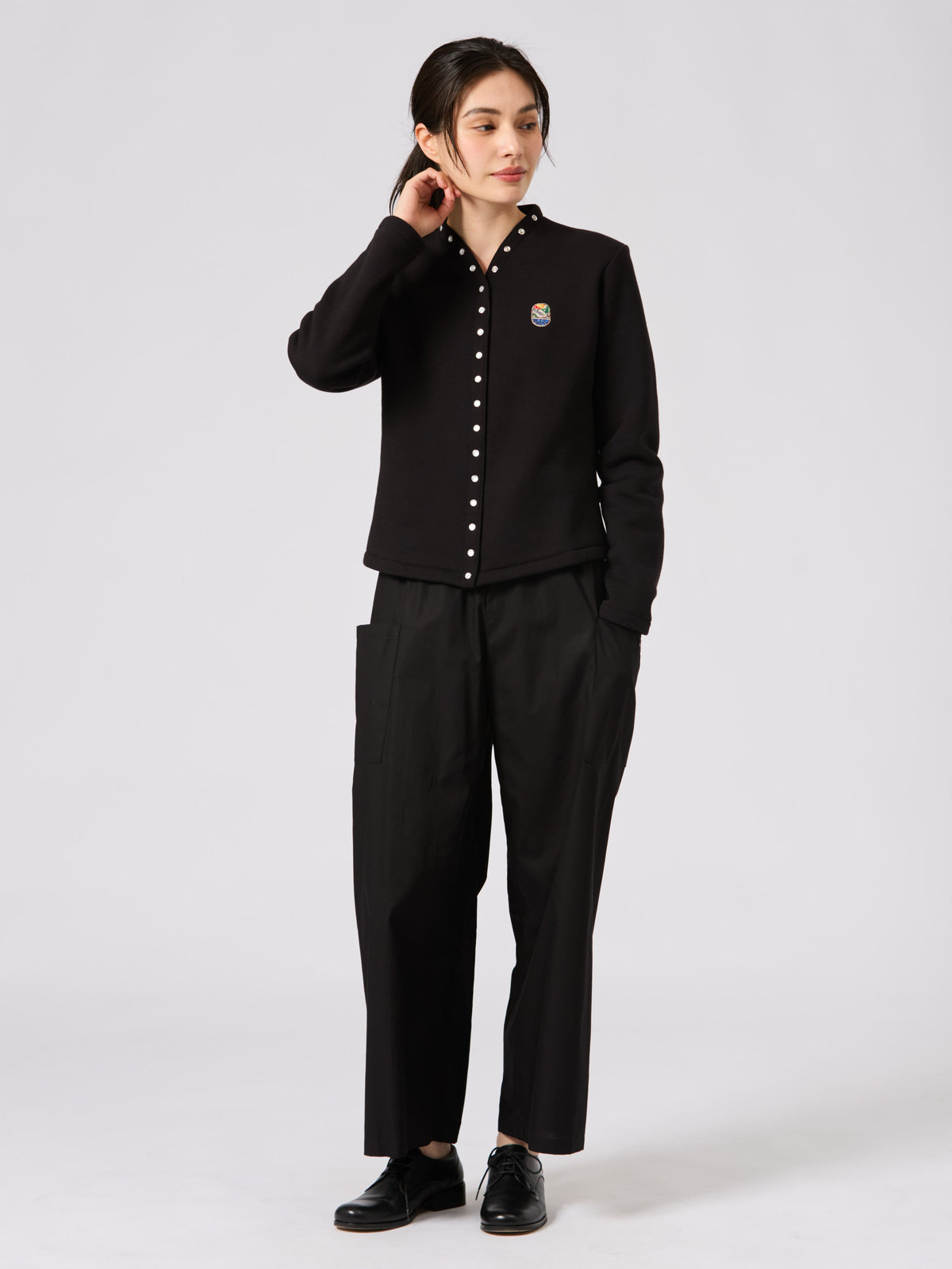 FEMME ウィメンズ SEW7 CARDIGAN OBENTO カーディガンプレッション ブラック